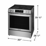 30" Front Control Electric Range with Total Convection