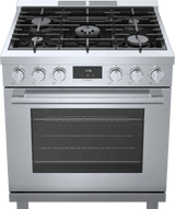 800 Series Dual Fuel Freestanding Range 30" Stainless Steel
