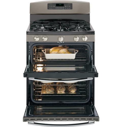 GE® 30" Free-Standing Gas Double Oven Range