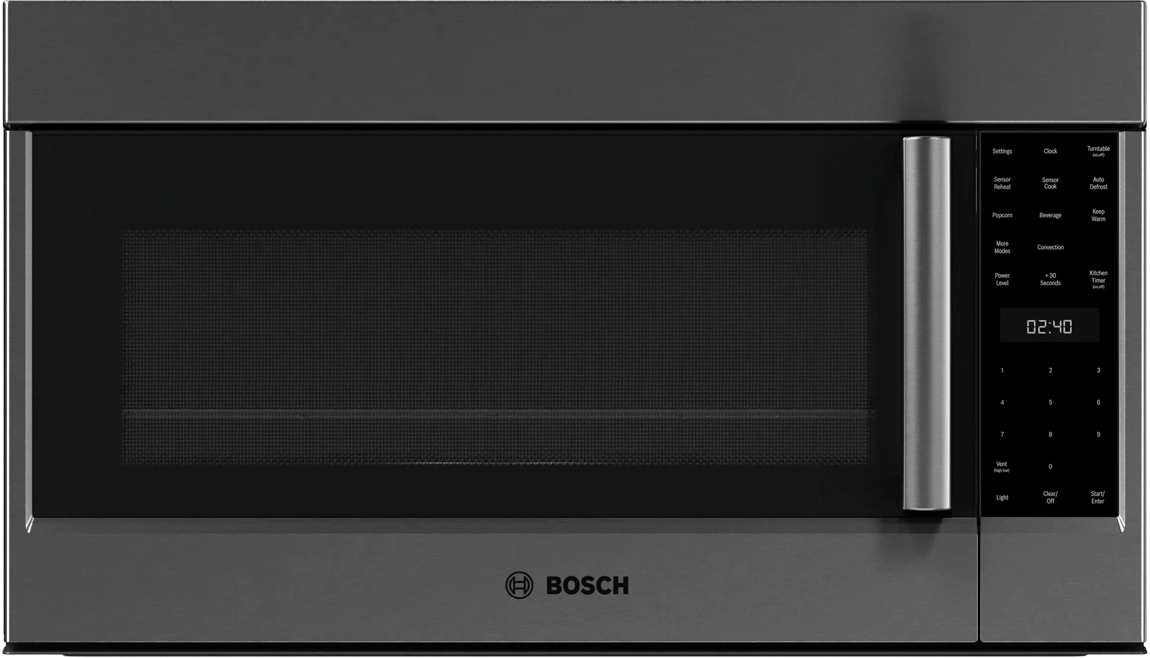 800 Series Over-The-Range Microwave 30" Left SideOpening Door, Black Stainless Steel