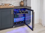 Presrv Bev Cooler, 24in UC, Blk SS+Gls, Rvs Dr, 1Z