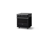 30"W. Electric Range (Finish: Onyx, Trim: Polished Chrome)