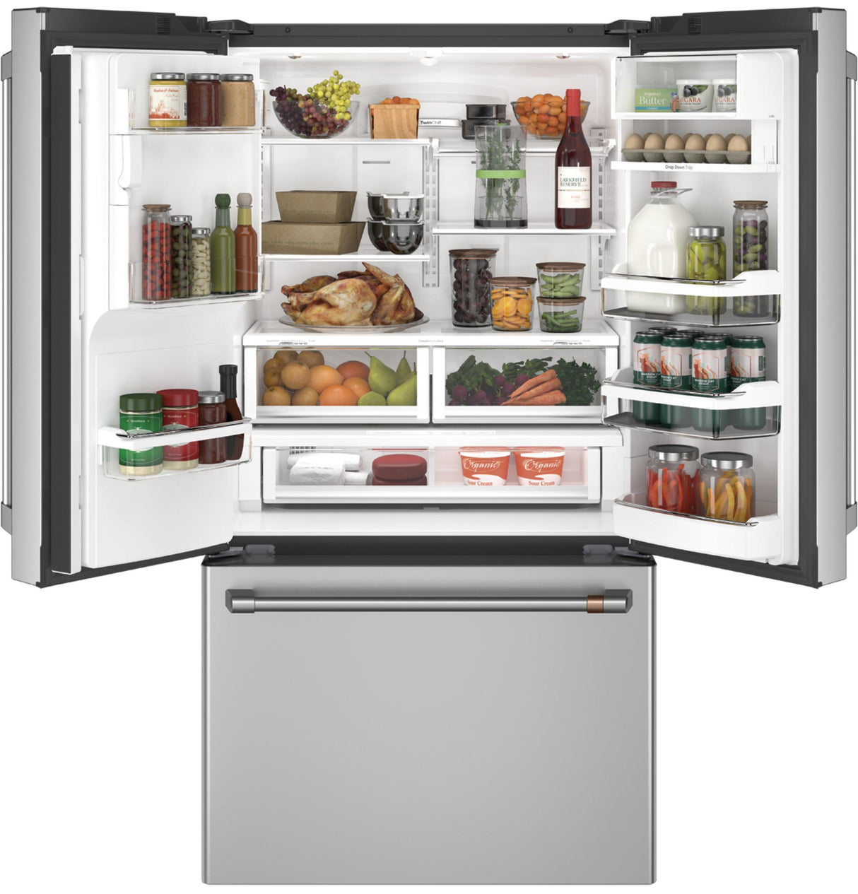 Café™ ENERGY STAR® 22.1 Cu. Ft. Smart Counter-Depth French-Door Refrigerator with Hot Water Dispenser