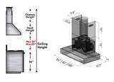 48" KECOM Wall Hood 1200 cfm