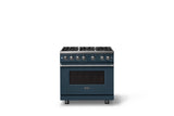 36"W. Sealed Burner Gas Range (Burner: 6b, Finish: Squall, Trim: Polished Chrome, Fuel: Natural Gas)