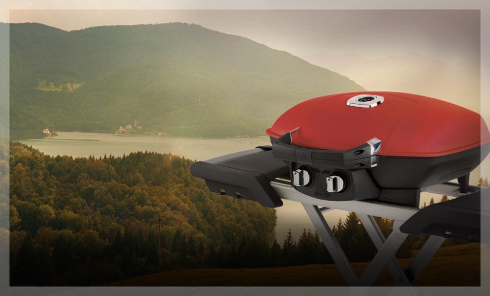 TravelQ 285 with Scissor Cart in Red