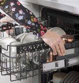 Café™ ENERGY STAR® Stainless Steel Interior Dishwasher with Sanitize and Ultra Wash & Dry in Platinum Glass