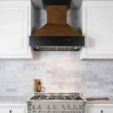 ZLINE 36" Designer Series Wooden Wall Range Hood with Crown Molding (355AH-36)