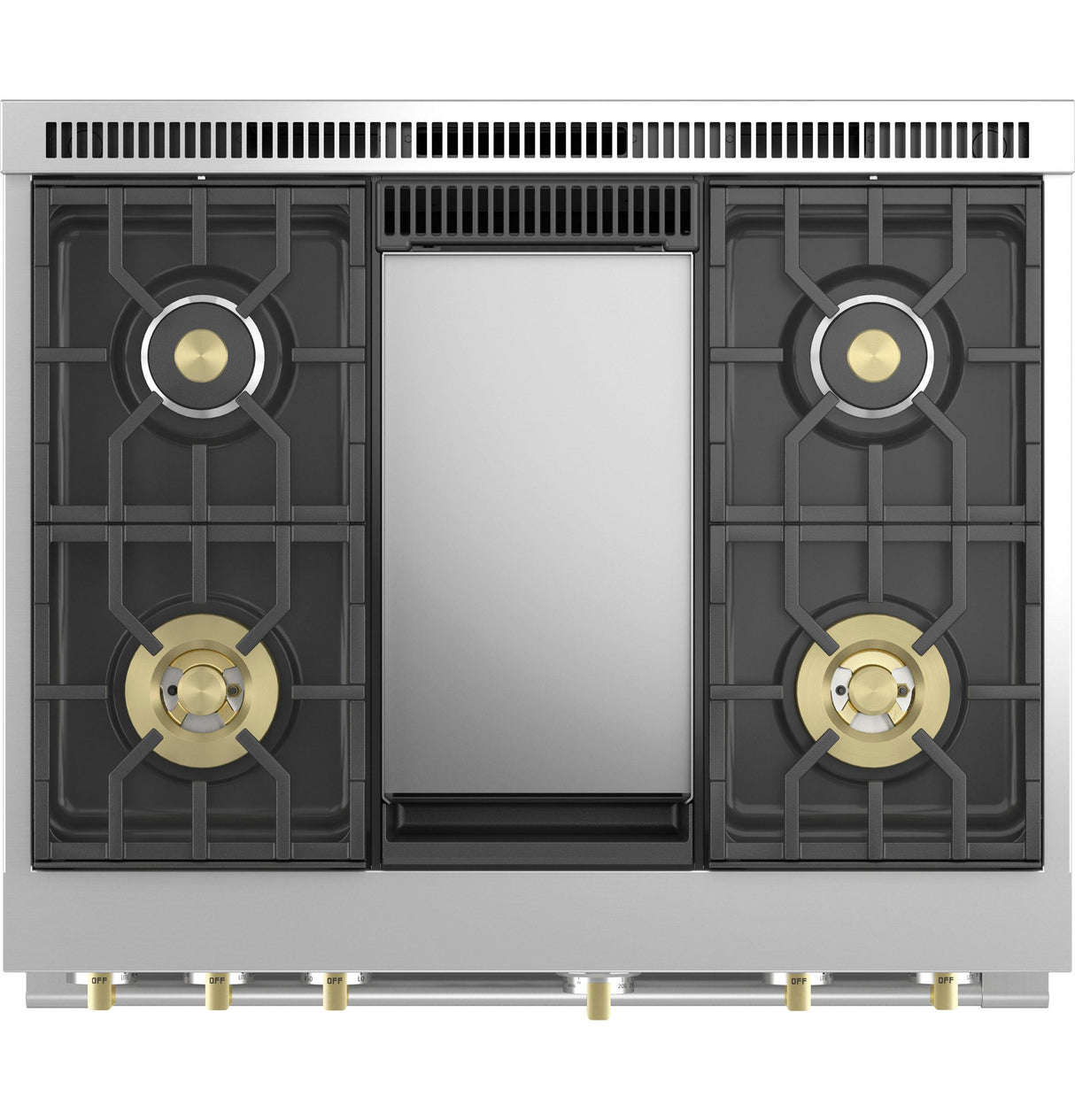 Monogram 36" All Gas Professional Range with 4 Burners and Griddle