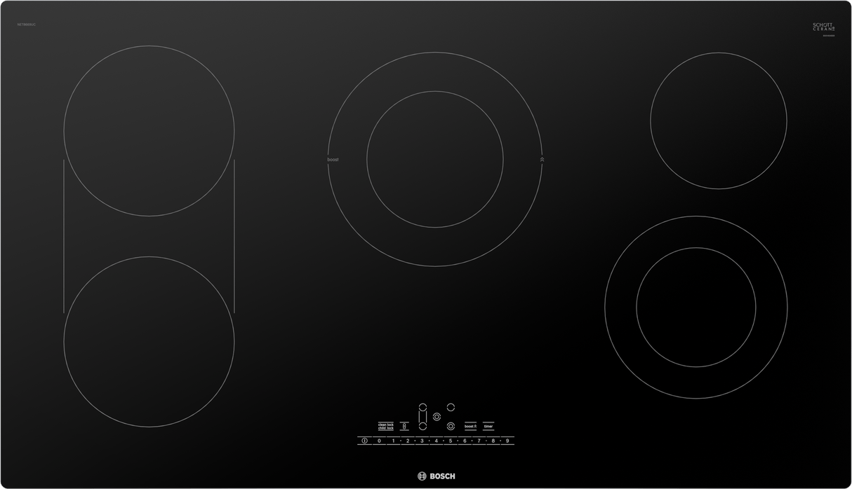 800 Series Electric Cooktop 36 Black, Without Frame
