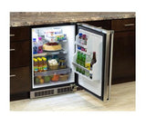24" All Refrigerator with Drawer Storage - Solid Stainless Door With Lock - Integrated Right Hinge