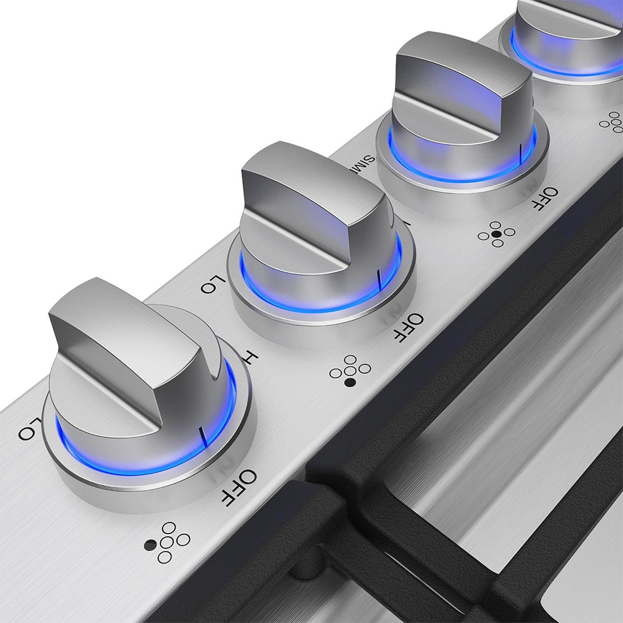 36 Inch Professional Gas Cooktop In Stainless Steel