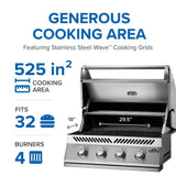 Built-In 500 Series 32 Grill Head , Natural Gas, Stainless Steel