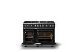 48"W. Sealed Burner Gas Range (Burner: 8b, Finish: Antique Bronze, Trim: Polished Chrome, Fuel: Natural Gas)