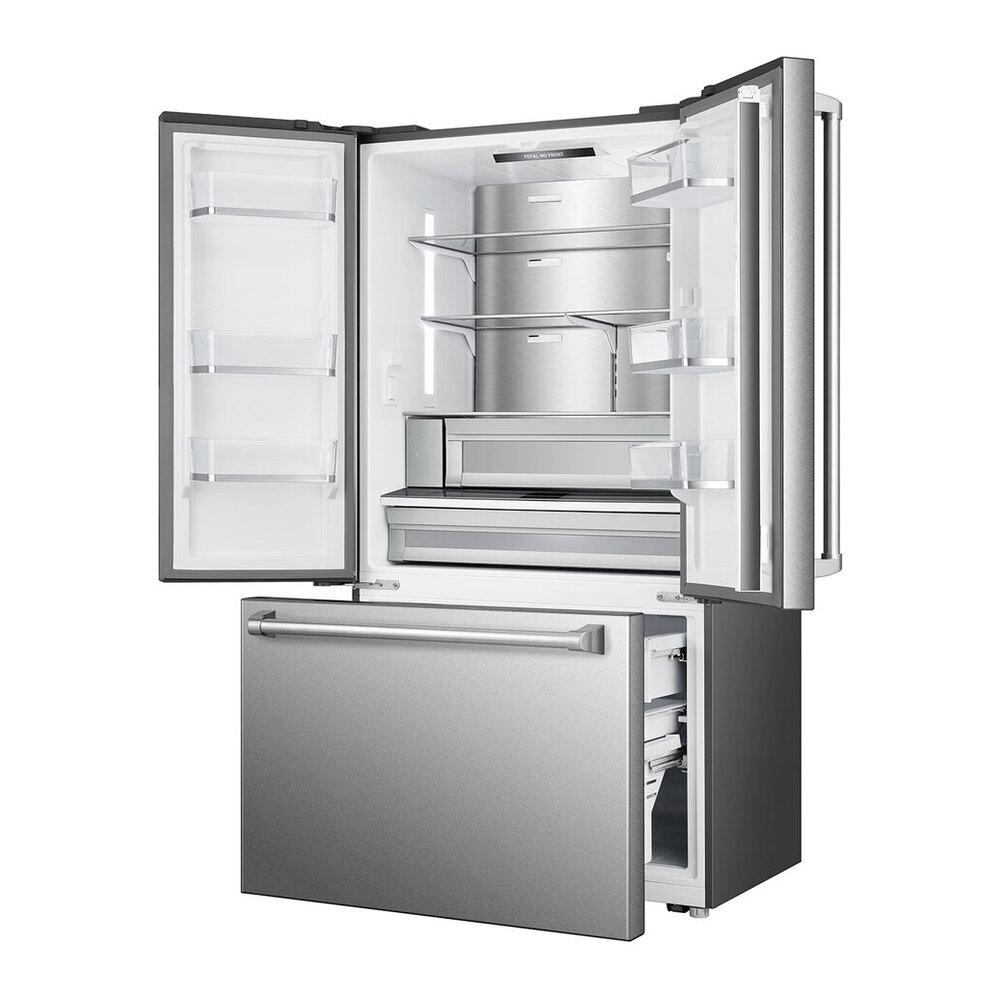 Verona VEBFD3620WIFS 36 inch French Door Counter-Depth Refrigerator with 20.2 cu. ft. Total Capacity, Internal Water Dispenser, Automatic Ice Maker in Stainless Steel