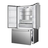 Verona VEBFD3620WIFS 36 inch French Door Counter-Depth Refrigerator with 20.2 cu. ft. Total Capacity, Internal Water Dispenser, Automatic Ice Maker in Stainless Steel