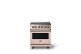 30"W. Induction Range (Finish: Blush, Trim: Brushed Brass)