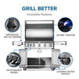 Rogue PRO 625 SIB with Infrared Side Burner , Natural Gas, Stainless Steel