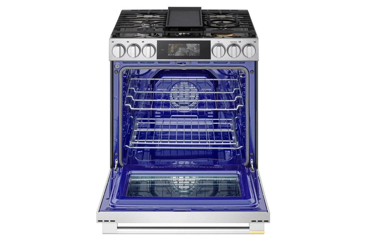 LG SIGNATURE 6.3 cu. ft. Single Oven Gas Slide-in Range with Dynamic Probake Convection® , Air Fry, Air Sous Vide, Roast, and Pizza mode