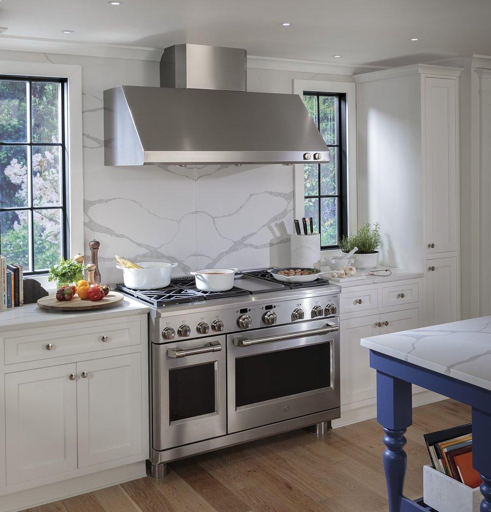 GE Cafe™ Series 48" Dual-Fuel Professional Range with 6 Burners and Griddle (Natural Gas)