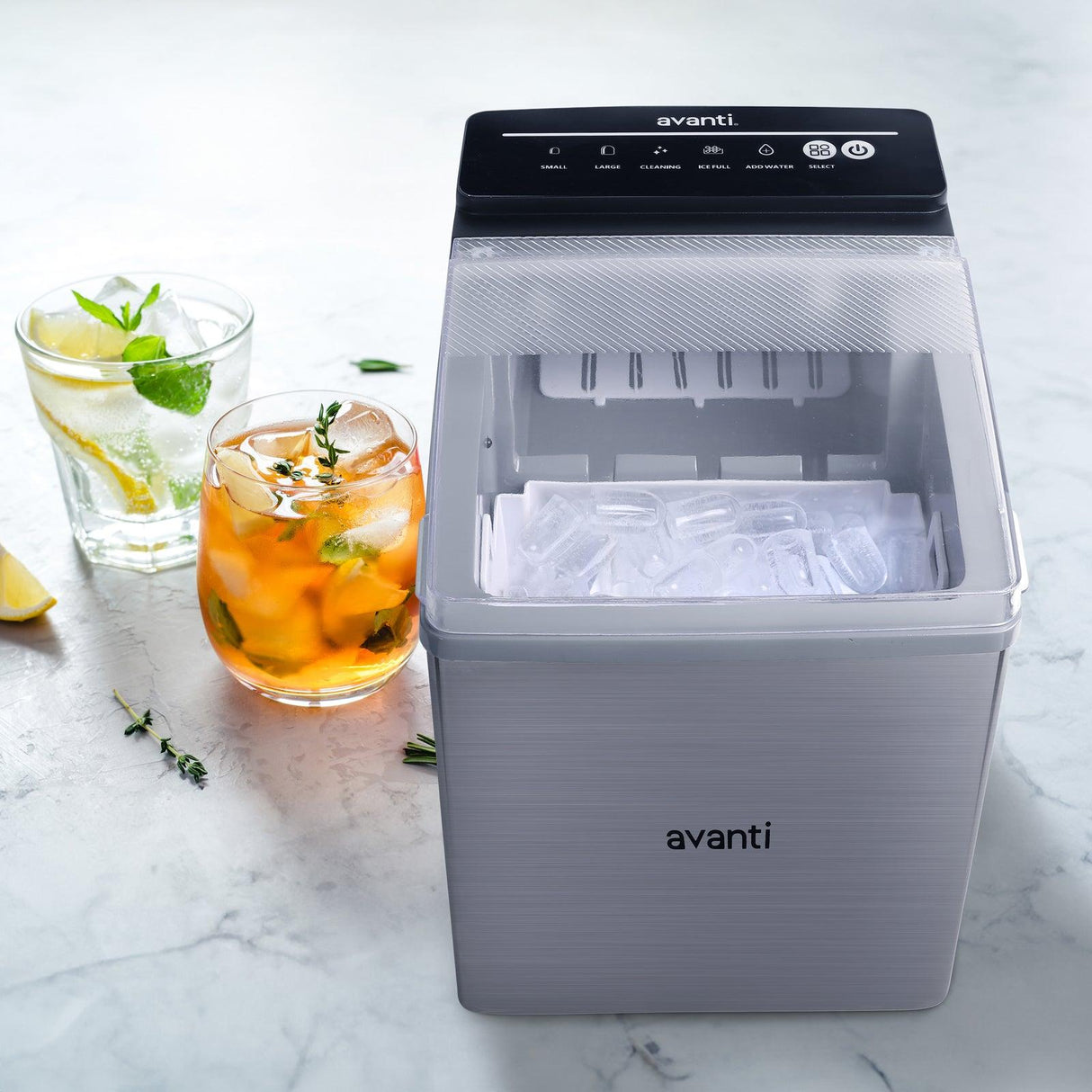 Avanti Speedy Ice Countertop Bullet Ice Maker - Stainless Steel / 5.82 cu. ft.