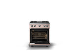 30"W. Sealed Burner Gas Range (Finish: Blush, Trim: Polished Chrome, Fuel: Natural Gas)