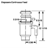 GE® 1/3 HP Continuous Feed Garbage Disposer - Corded