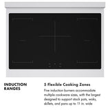 ZLINE Autograph Edition 36 in. 5.2 cu. ft. Paramount Induction Range with 5 Element Cooktop and Electric Convection Oven in Stainless Steel with Champagne Bronze Accents (SINRZ-36-CB)