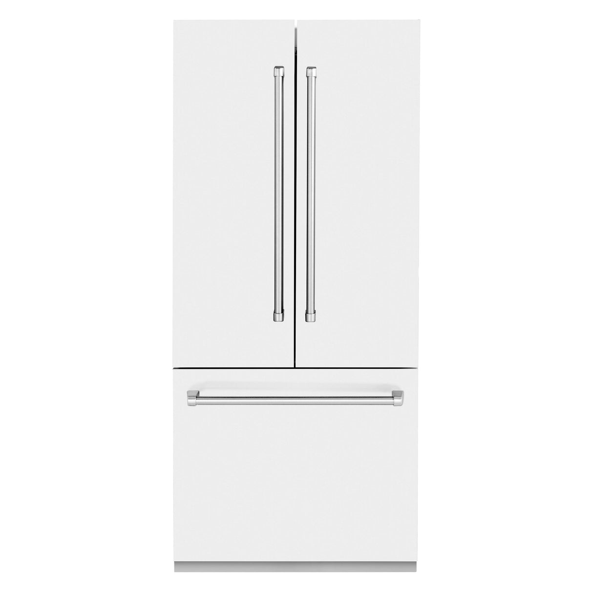 ZLINE 36" 19.6 cu. ft. Built-In 3-Door French Door Refrigerator with Internal Water and Ice Dispenser in White Matte (RBIV-WM-36)