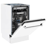 ZLINE 18" Tallac Series 3rd Rack Top Control Dishwasher with Traditional Handle, 51dBa [Color: White Matte]