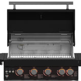 Forno All Aperto 62,600 BTU BBQ, 3 Stainless Steel Burners, Infrared Burners, Sink Module, Black Sintered Stone Countertops, Bar and Beverage Center