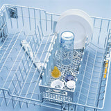 Multi-purpose dishwasher basket - with separate areas for baby bottles and small items.