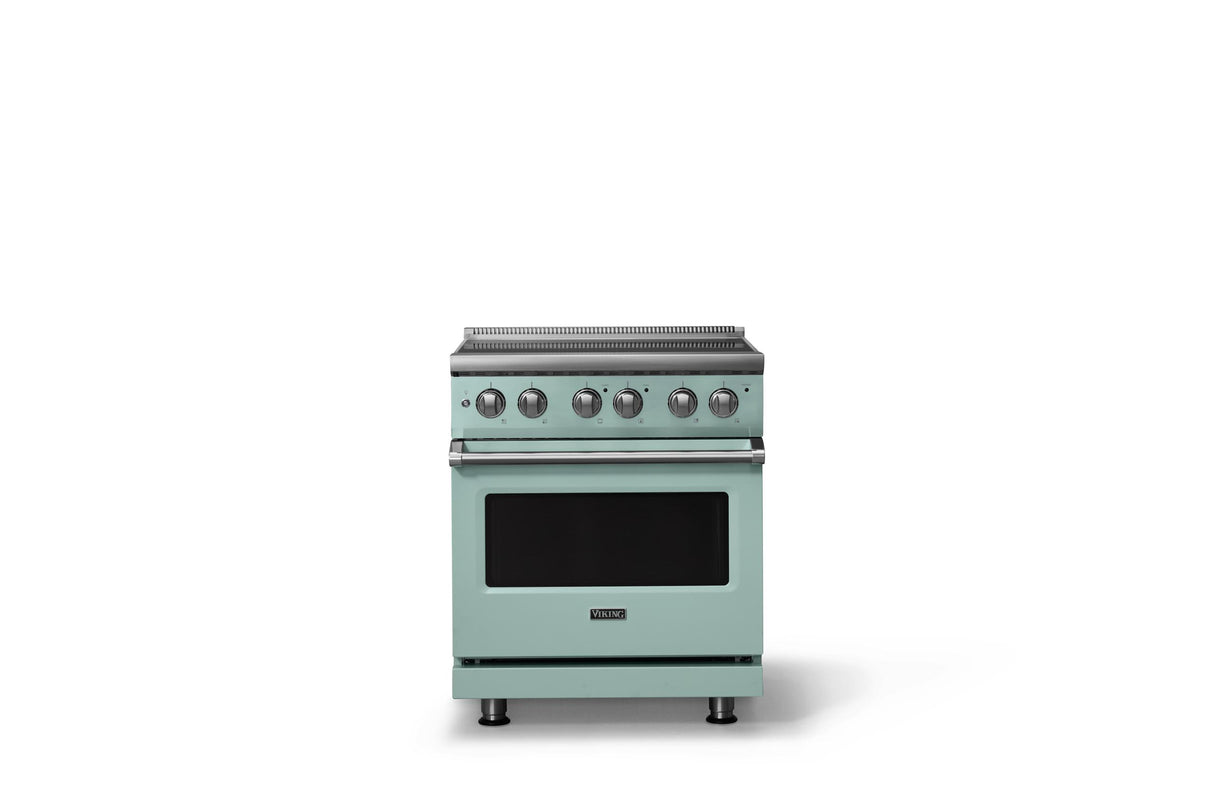 30"W. Electric Range (Finish: Splash, Trim: Polished Chrome)