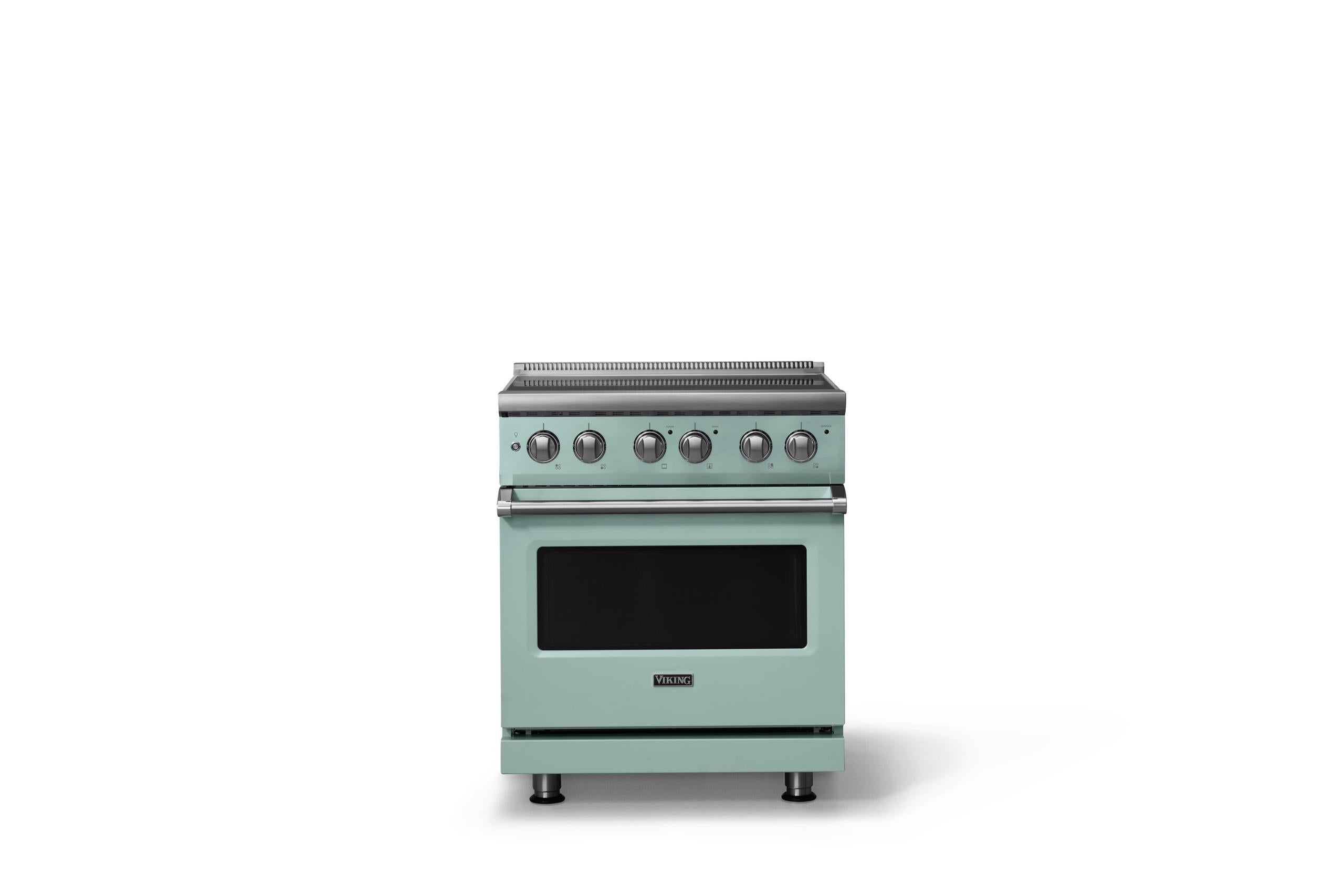 30"W. Electric Range (Finish: Splash, Trim: Polished Chrome)
