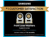 Bespoke 5.3 cu. ft. Ultra Capacity Front Load Washer with Super Speed Wash and AI Smart Dial in Silver Steel