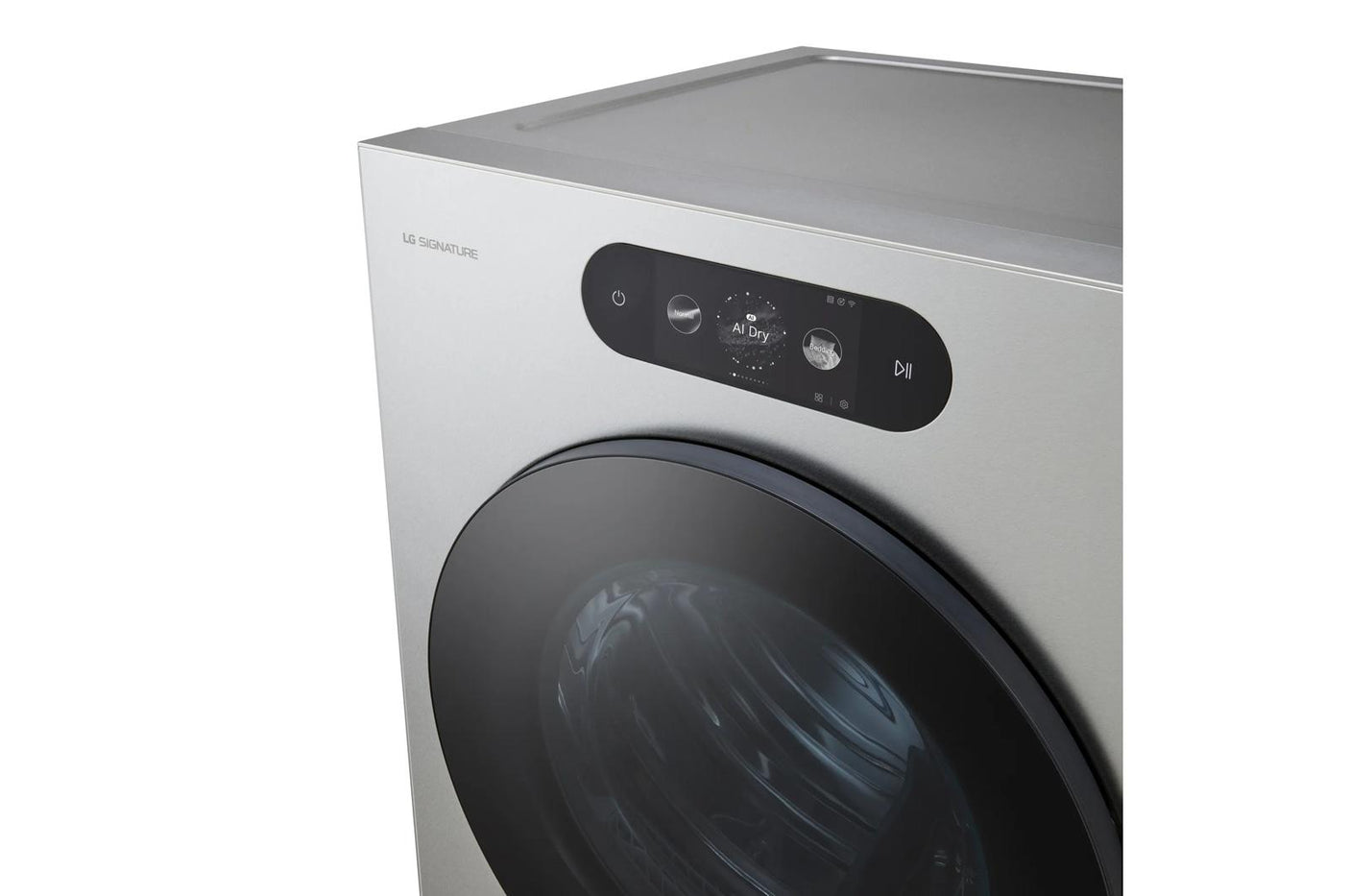 LG SIGNATURE 9.0 cu. ft. Mega Capacity Smart Front Load Electric Dryer with Built-In Intelligence, TurboSteam® and Touch LCD Control