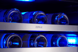 Presrv Wine Cooler, 24in Under Cabinet, SS+Glass, Reverse Door, 2 Zone