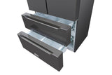 Thor Kitchen - 22.5 Cu. Ft. 4-door French Door Refrigerator With Recessed Handle In Black Stainless Steel, Counter Depth
