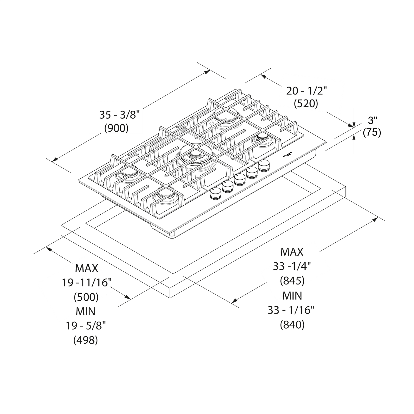 36" GAS COOKTOP