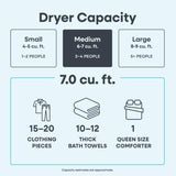 Element 7.0 Cu. Ft. Electric Dryer - White (ENTDE7027EW)