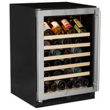 24" Single Zone Wine Cellar - Stainless Steel Frame Glass Door - Left Hinge