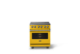 30"W. Electric Range (Finish: Daffodil, Trim: Polished Chrome)