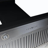 ZLINE 42 in. Wooden Island Mount Range Hood in Black - Includes Remote Motor