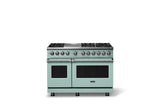 48"W. Dual Fuel Range (Burner: 6g, Finish: Splash, Trim: Polished Chrome, Fuel: Natural Gas)