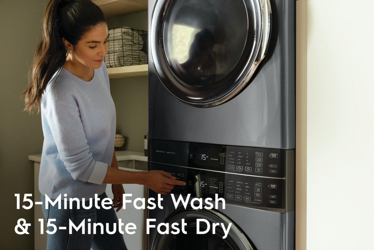 Laundry Tower Single Unit Front Load 4.5 Cu. Ft. Washer & 8 Cu. Ft. Gas Dryer