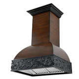 ZLINE 30" Designer Series Wooden Wall Range Hood with Crown Molding (393AH-30)