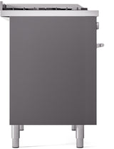 Professional Plus II 40 Inch Dual Fuel Natural Gas Freestanding Range in Matte Graphite with Trim