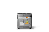 36"W. Open Burner Gas Range (Finish: Onyx, Trim: Brushed Brass, Fuel: Propane)