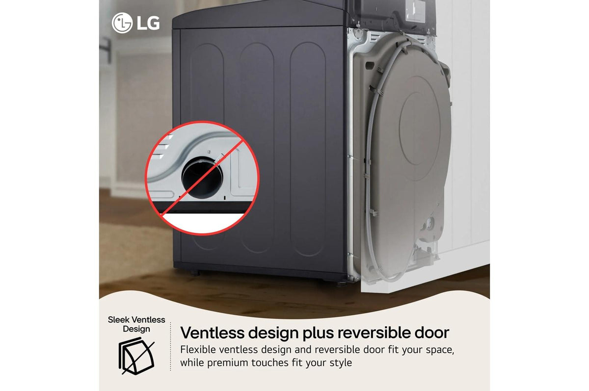 7.3 cu. ft. Ultra Large Capacity Smart Rear Control Ventless Dryer with Dual Inverter Heat Pump Technology and Inverter Direct Drive Motor System