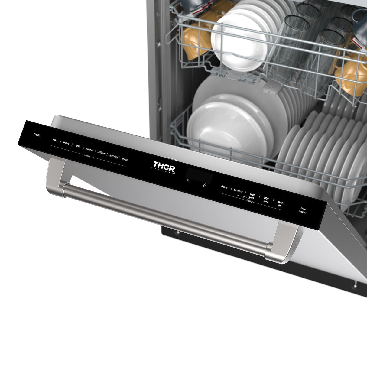 24-inch Built-in Dishwasher With Open Dry and 7 Cycle In Stainless Steel